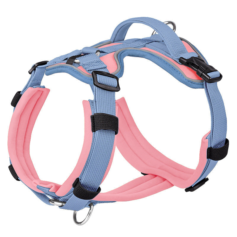 KFX-0087101 Breathable Reflective Dog Harness with Explosion-proof Chest Strap – Multiple Colors Available