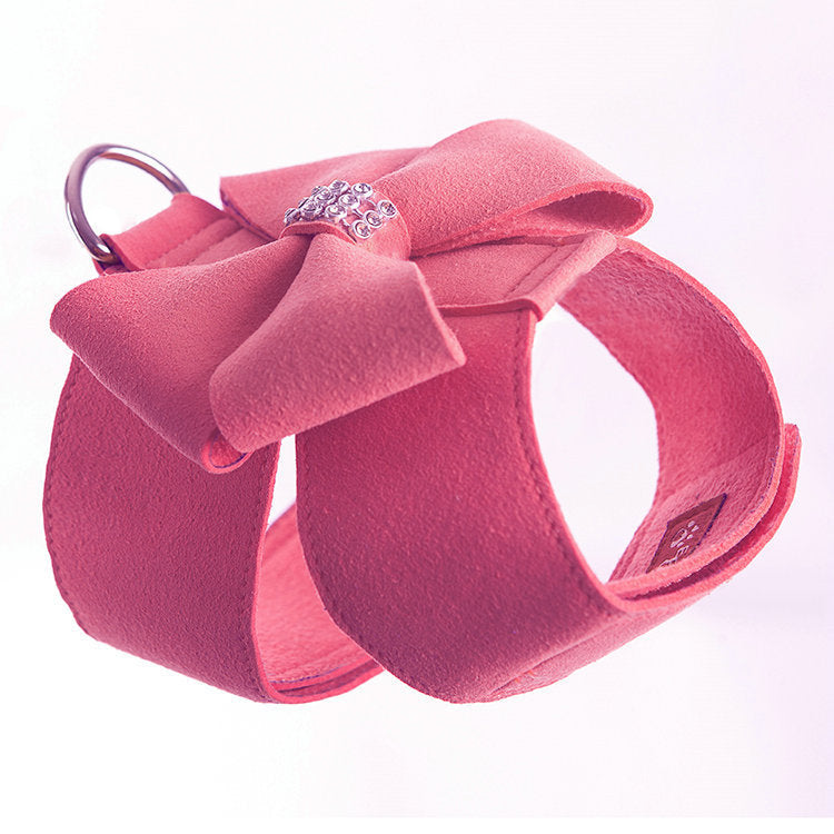 KFX-0087613 Fashionable Bowknot Chest Strap for Dogs in Pink, Blue, Orange - Microfiber Material