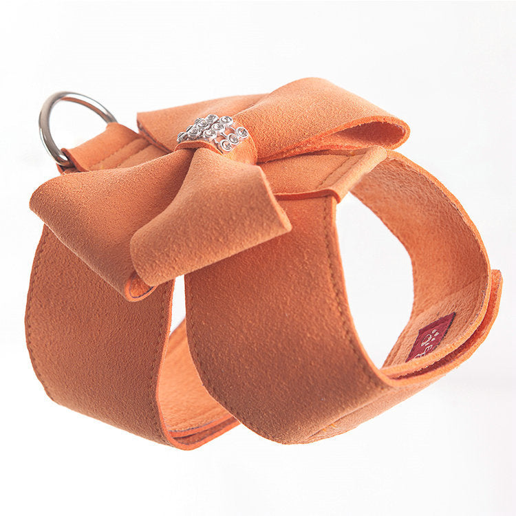 KFX-0087613 Fashionable Bowknot Chest Strap for Dogs in Pink, Blue, Orange - Microfiber Material
