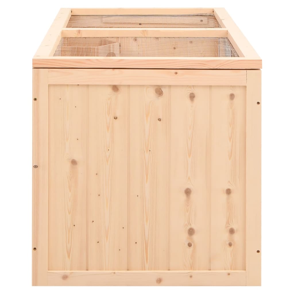 KFX-0089405 Wooden Hamster Cage 104 cm with Accessories for Small Pets - Solid Fir Wood Construction
