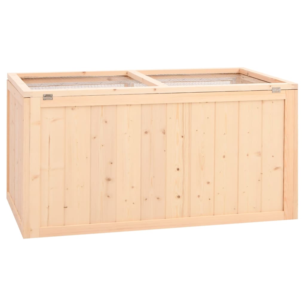 KFX-0089405 Wooden Hamster Cage 104 cm with Accessories for Small Pets - Solid Fir Wood Construction