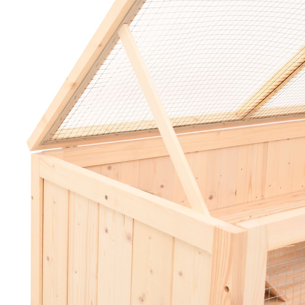 KFX-0089405 Wooden Hamster Cage 104 cm with Accessories for Small Pets - Solid Fir Wood Construction