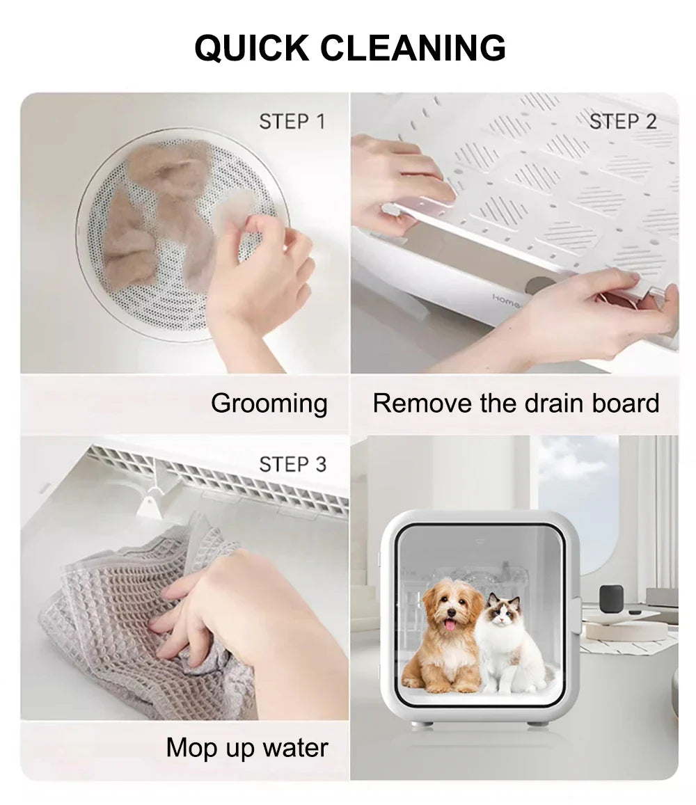 KFX-009107 Adjustable Speed Silent Automatic Pet Hair Dryer Box for Small to Medium Pets