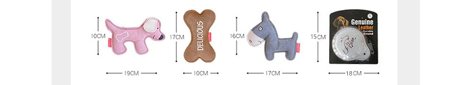 KFX-0094397 Cowhide Dog Training Toy - Interactive Vocal Plush for Pets