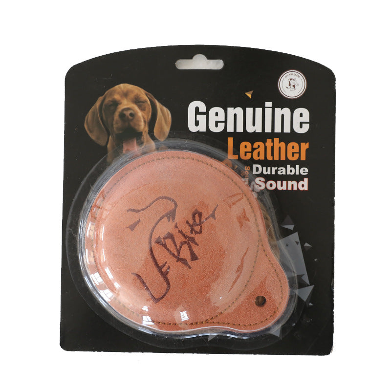 KFX-0094397 Cowhide Dog Training Toy - Interactive Vocal Plush for Pets