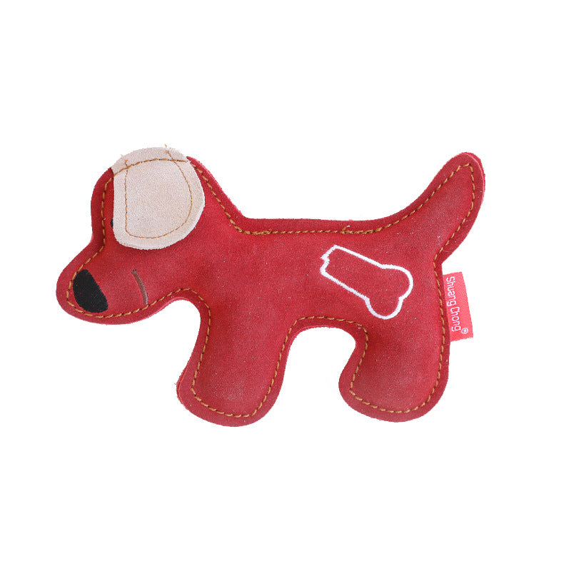 KFX-0094397 Cowhide Dog Training Toy - Interactive Vocal Plush for Pets