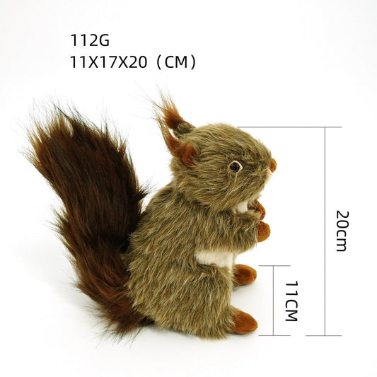 KFX-0095165 Squeaky Plush Squirrel Toy for Dogs and Cats - Interactive Chewing Toy for Aggressive Chewers