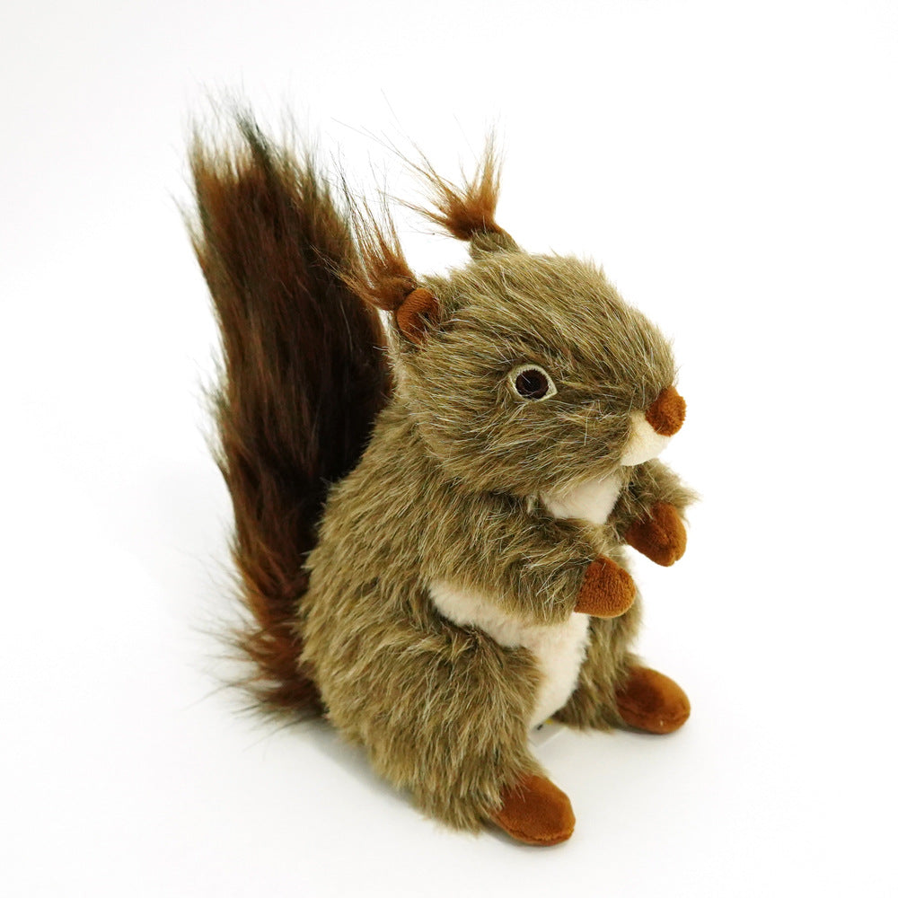 KFX-0095165 Squeaky Plush Squirrel Toy for Dogs and Cats - Interactive Chewing Toy for Aggressive Chewers