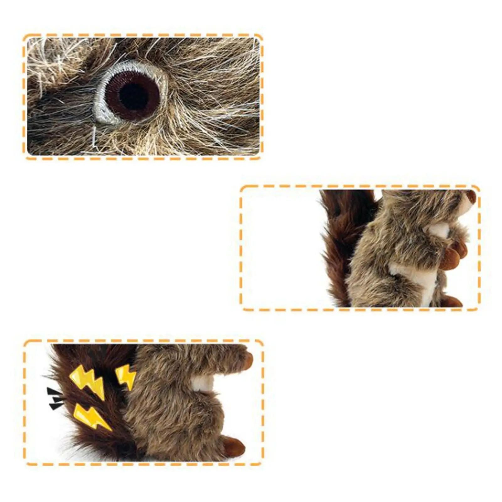 KFX-0095165 Squeaky Plush Squirrel Toy for Dogs and Cats - Interactive Chewing Toy for Aggressive Chewers