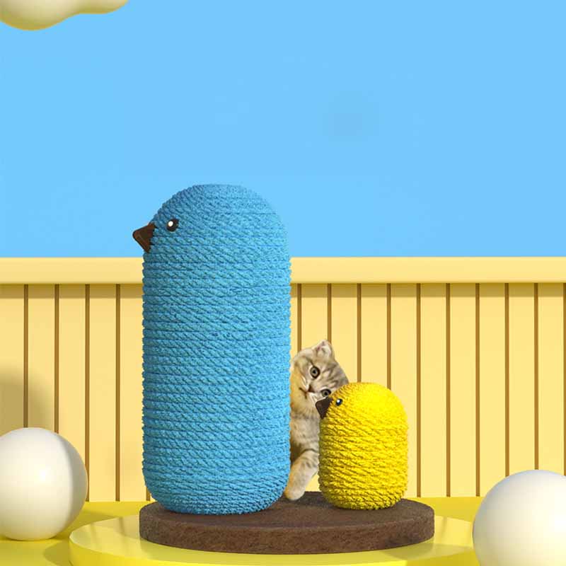 KFX-0096829 Sisal Mushroom House Cat Climbing Frame with Colorful Design, 38x38x28CM
