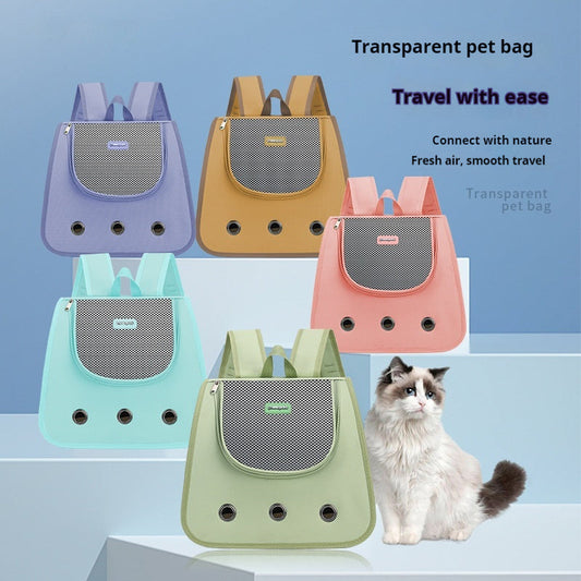 KFX-0097213 Large Capacity Medium Hard Oxford Pet Cat Backpack in Solid Colors