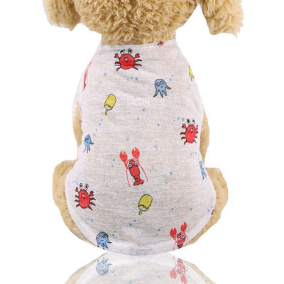 KFX-0097725 Lightweight Casual Summer Clothing for Small Dogs - Breathable Fabric & Comfortable Fit