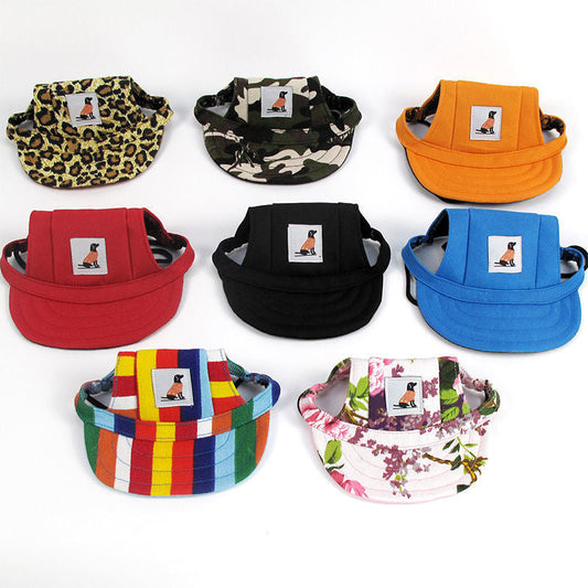 KFX-0101693 Spring and Summer Pet Sun Hat for Dogs and Cats - Adjustable Baseball Cap in Various Colors and Sizes