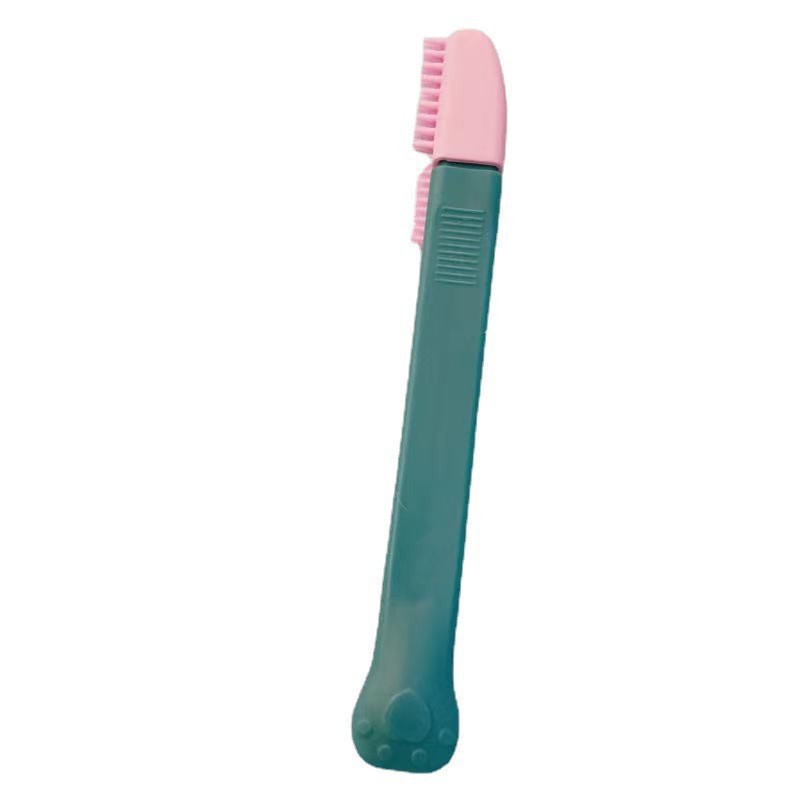 KFX-0104893 Cat Eye Brush for Grooming, Available in Blue and Pink, Ideal for Weddings, Holidays and Gift Giving