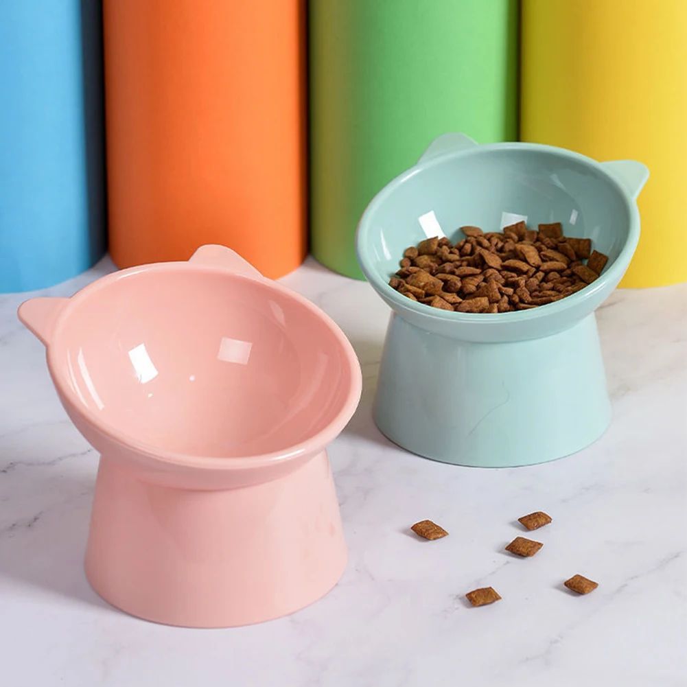 KFX-0105277 Elevated Anti Vomiting Cat Bowl with Non-Slip Base for Comfortable Feeding