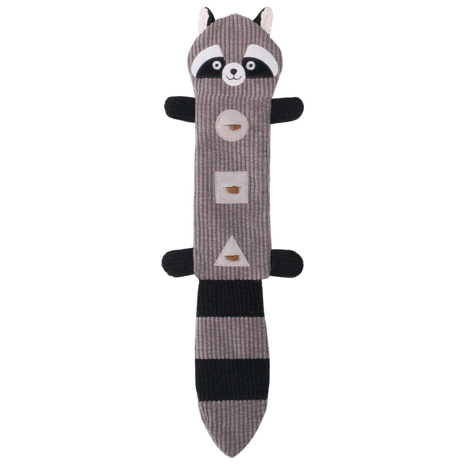 KFX-0108733 Durable Bite-Resistant Plush Dog Toy with Squeaker and Treat Pockets for Puppies