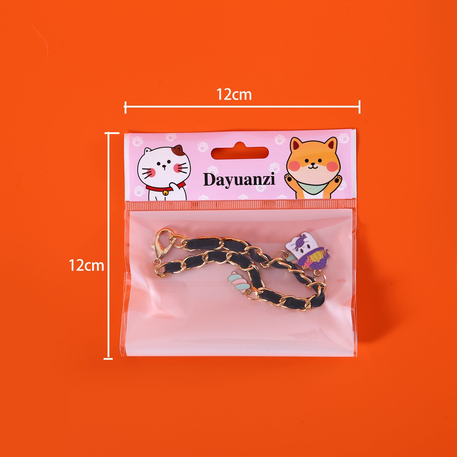 KFX-0111037 Velvet Halloween Pet Collar with Monochrome Dripping Bat and Metal Pumpkin, Ghost, Spider Accessories