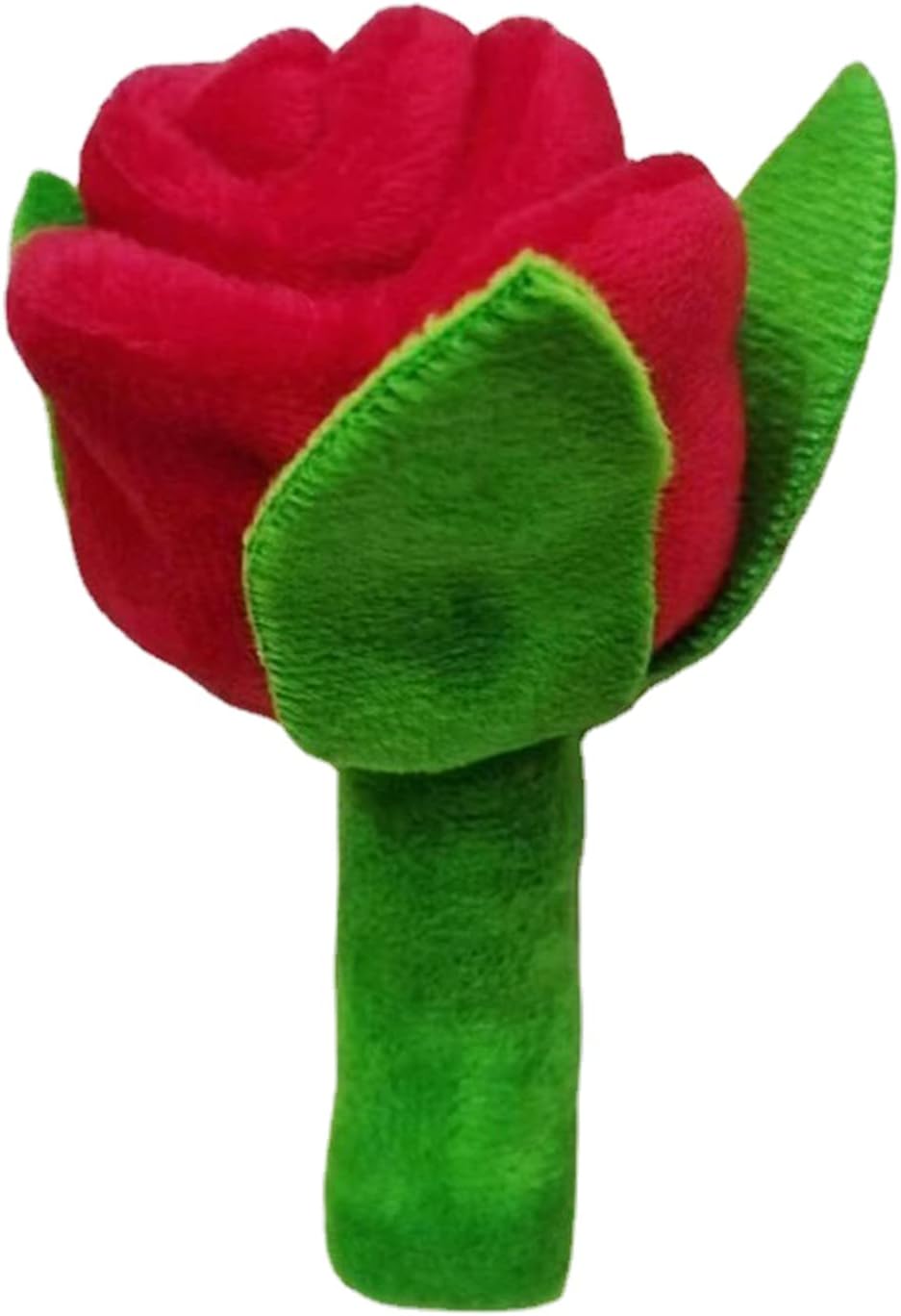 KFX-0112317 Chew-Resistant Plush Rose Dog Toy with Squeaker for Small Dogs and Puppies
