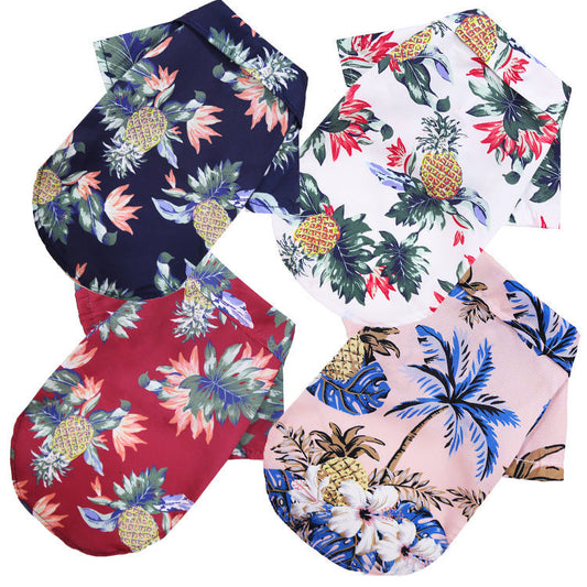 KFX-0113213 Hawaiian Style Pineapple Shirt for Small & Medium Dogs - Spring & Summer Pet Apparel