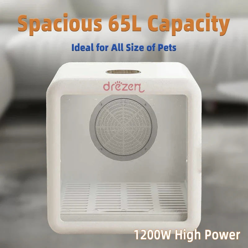 KFX-011411 Pet Hair Dryer Box for Cats and Dogs - 2000W Low Noise ABS Material, Efficient Indoor Drying