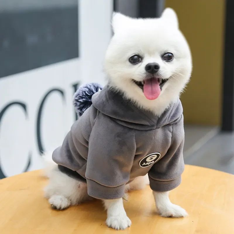 KFX-0114493 Fleece Hooded Coat for Small to Medium Dogs and Cats - Cozy Winter Pajamas for Chihuahuas and Kitties
