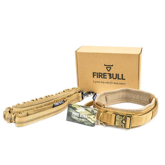 KFX-0114621 Adjustable Nylon Pet Tactical Collar and Leash Set in Multiple Colors and Sizes