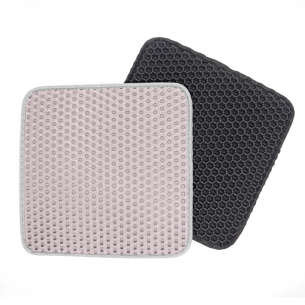 KFX-0116669 EVA Cat Litter Mat Double Layer Design for Anti-Splash and Easy Cleaning - Multiple Sizes Available