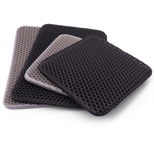 KFX-0116669 EVA Cat Litter Mat Double Layer Design for Anti-Splash and Easy Cleaning - Multiple Sizes Available