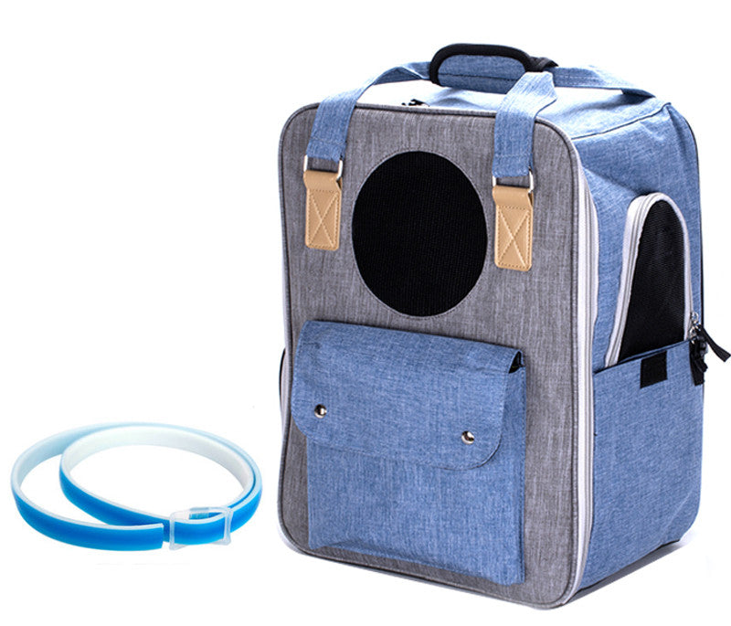 KFX-0117053 Breathable Canvas Backpack for Pets – Large Capacity & Versatile for Outdoor Use