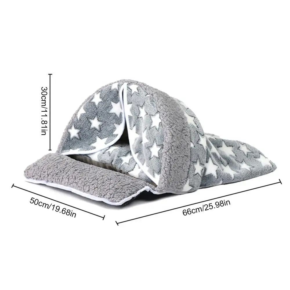 KFX-0118845 Cozy Arch-Shaped Cat Sleeping Bag for Snuggling and Burrowing, Washable Cat Bed Tent