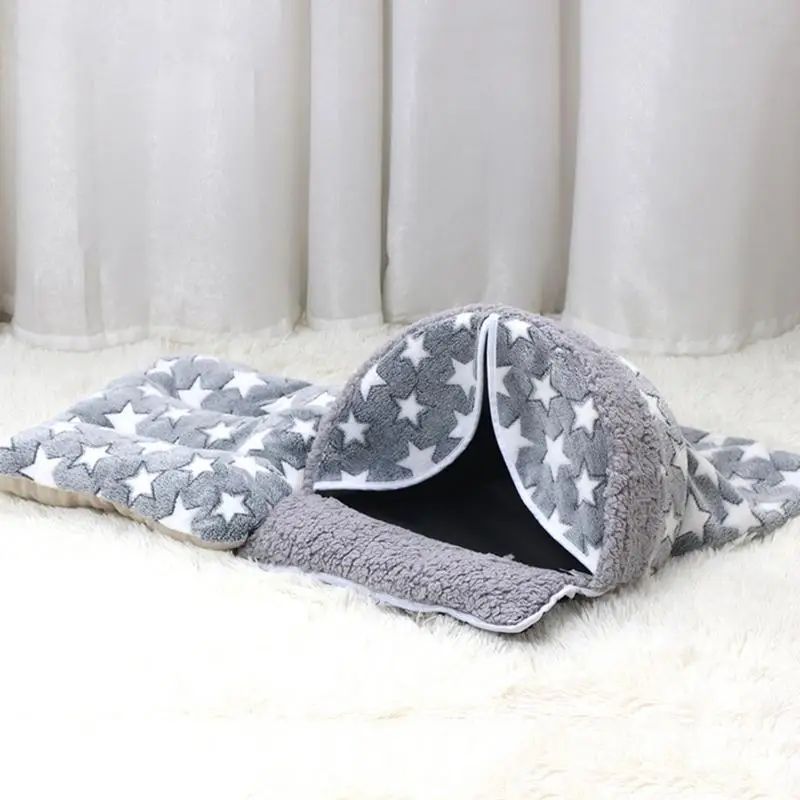 KFX-0118845 Cozy Arch-Shaped Cat Sleeping Bag for Snuggling and Burrowing, Washable Cat Bed Tent