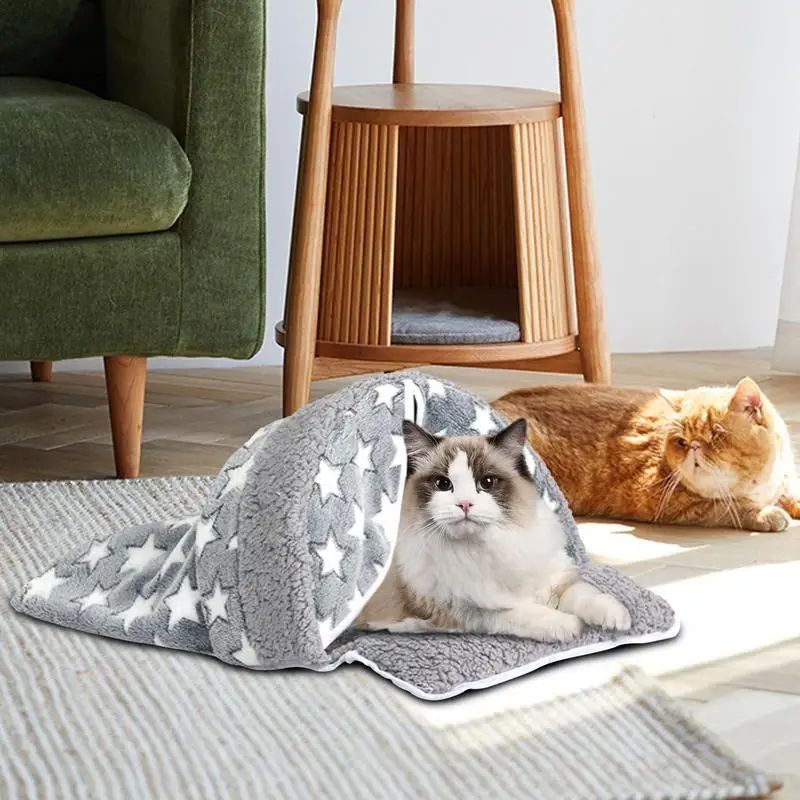 KFX-0118845 Cozy Arch-Shaped Cat Sleeping Bag for Snuggling and Burrowing, Washable Cat Bed Tent