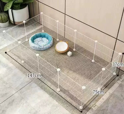 KFX-0122173 Indoor Dog Isolation Fence - 11-Piece Configurable Fence Panel for Small Dogs
