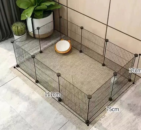 KFX-0122173 Indoor Dog Isolation Fence - 11-Piece Configurable Fence Panel for Small Dogs