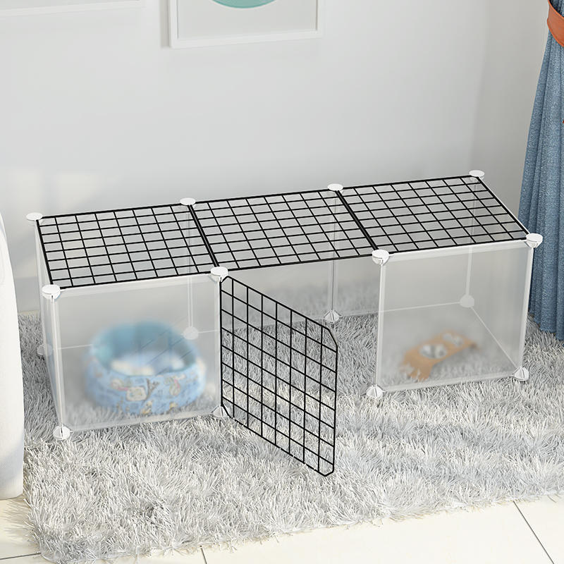 KFX-0122173 Indoor Dog Isolation Fence - 11-Piece Configurable Fence Panel for Small Dogs