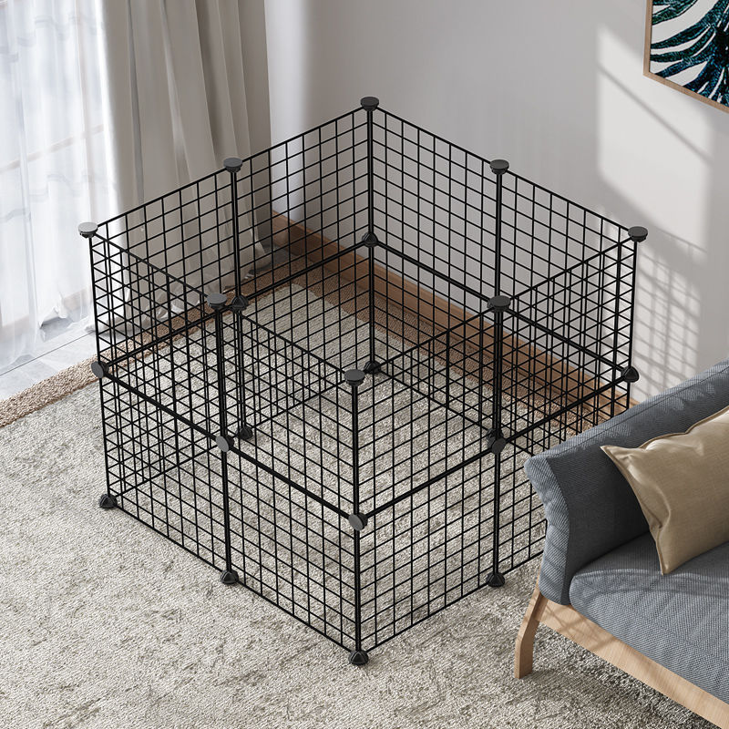 KFX-0122173 Indoor Dog Isolation Fence - 11-Piece Configurable Fence Panel for Small Dogs