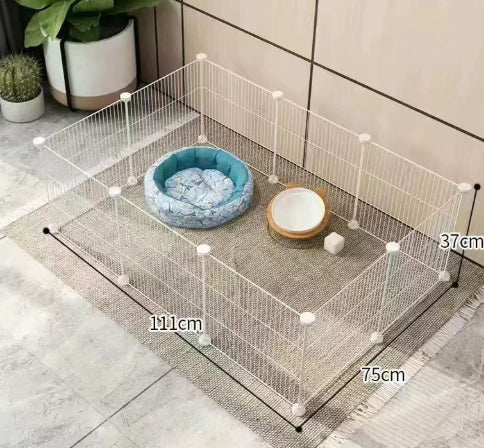 KFX-0122173 Indoor Dog Isolation Fence - 11-Piece Configurable Fence Panel for Small Dogs