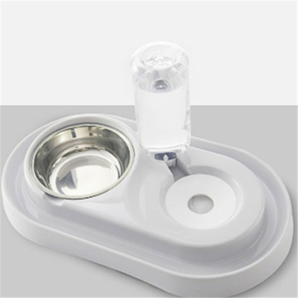 KFX-0124349 Automatic Refill Dog Bowl in Vintage Blue, Smoke Gray, and Ancient Pink - Stainless Steel and Plastic Design