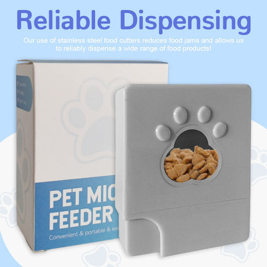 KFX-0126525 Portable Mini Pet Feeder for Dogs - Light Gray, Light Blue, Pink, Compact Size 35mm x 95mm x 78mm
