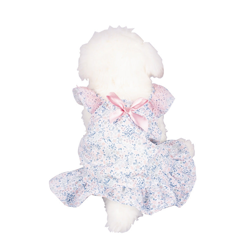 KFX-0126909 Floral Dog Suspender Skirt for Female Pets, Available in Multiple Sizes