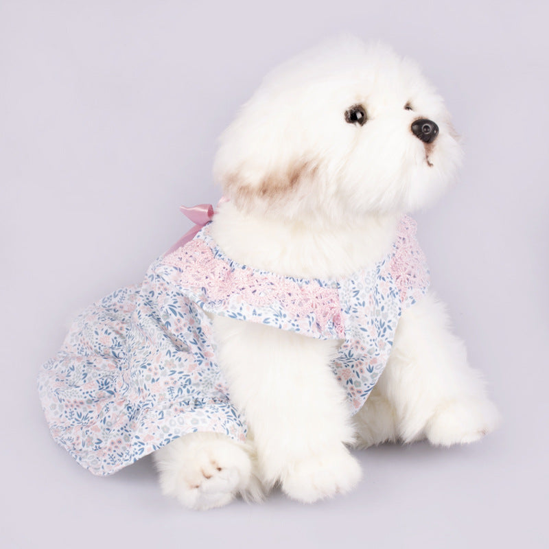 KFX-0126909 Floral Dog Suspender Skirt for Female Pets, Available in Multiple Sizes