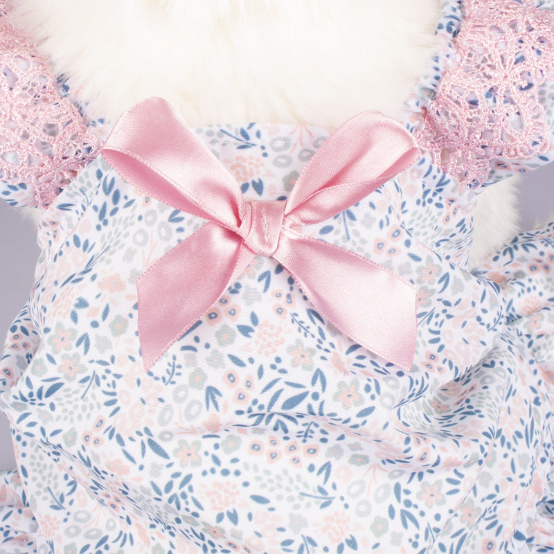 KFX-0126909 Floral Dog Suspender Skirt for Female Pets, Available in Multiple Sizes
