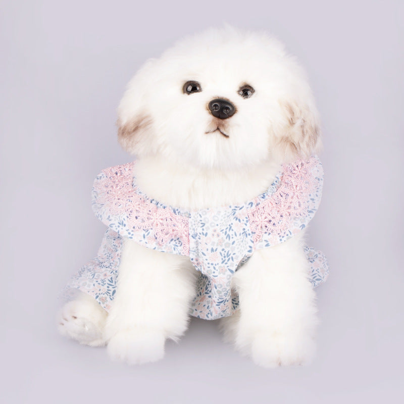 KFX-0126909 Floral Dog Suspender Skirt for Female Pets, Available in Multiple Sizes