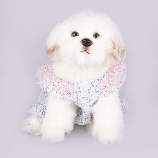 KFX-0126909 Floral Dog Suspender Skirt for Female Pets, Available in Multiple Sizes