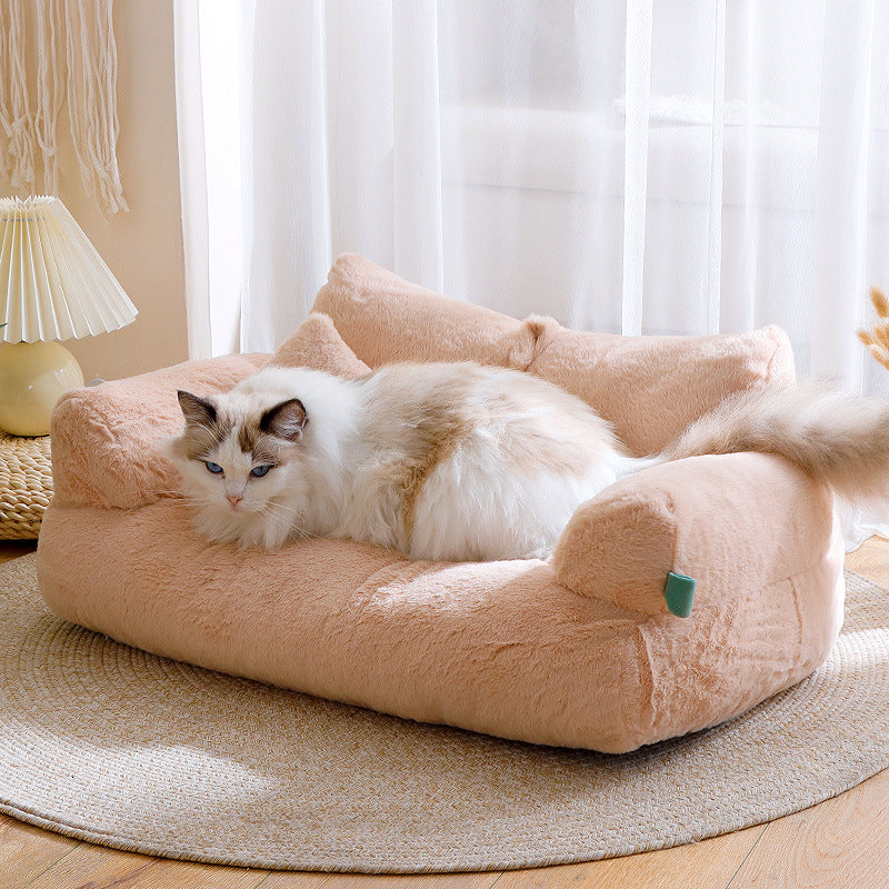 KFX-0129597 Cozy Plush Winter Cat Nest Sofa Bed in Various Colors