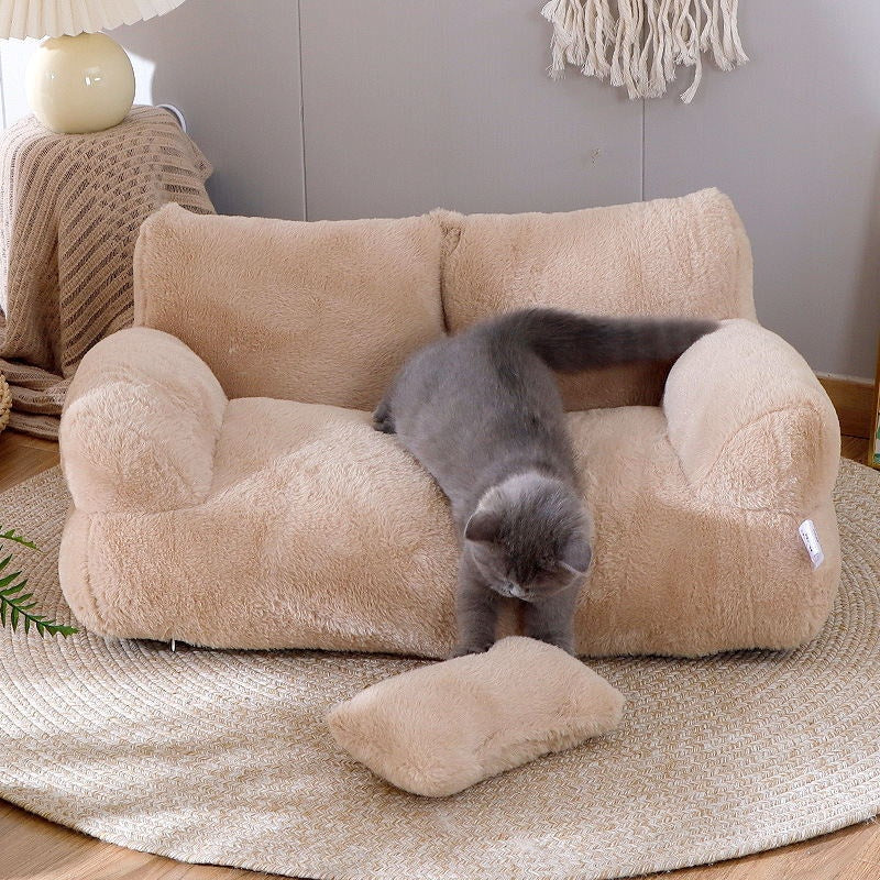 KFX-0129597 Cozy Plush Winter Cat Nest Sofa Bed in Various Colors