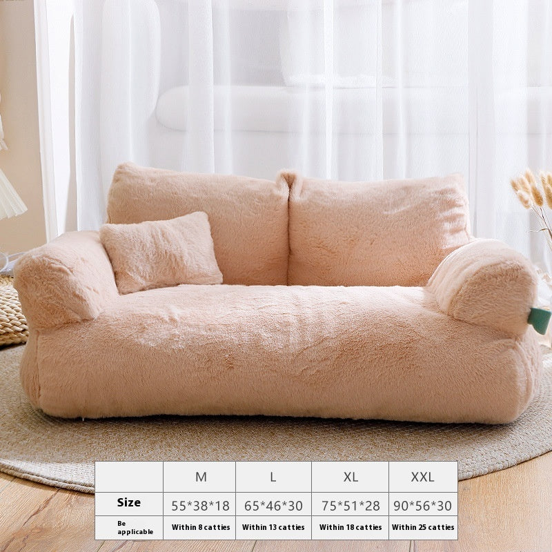 KFX-0129597 Cozy Plush Winter Cat Nest Sofa Bed in Various Colors