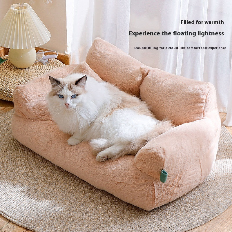 KFX-0129597 Cozy Plush Winter Cat Nest Sofa Bed in Various Colors