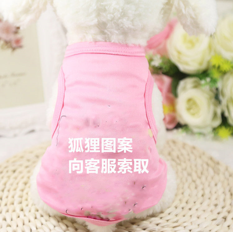KFX-0130493 Summer Cotton Pet Vest for Small Puppies - Breathable and Comfortable Apparel