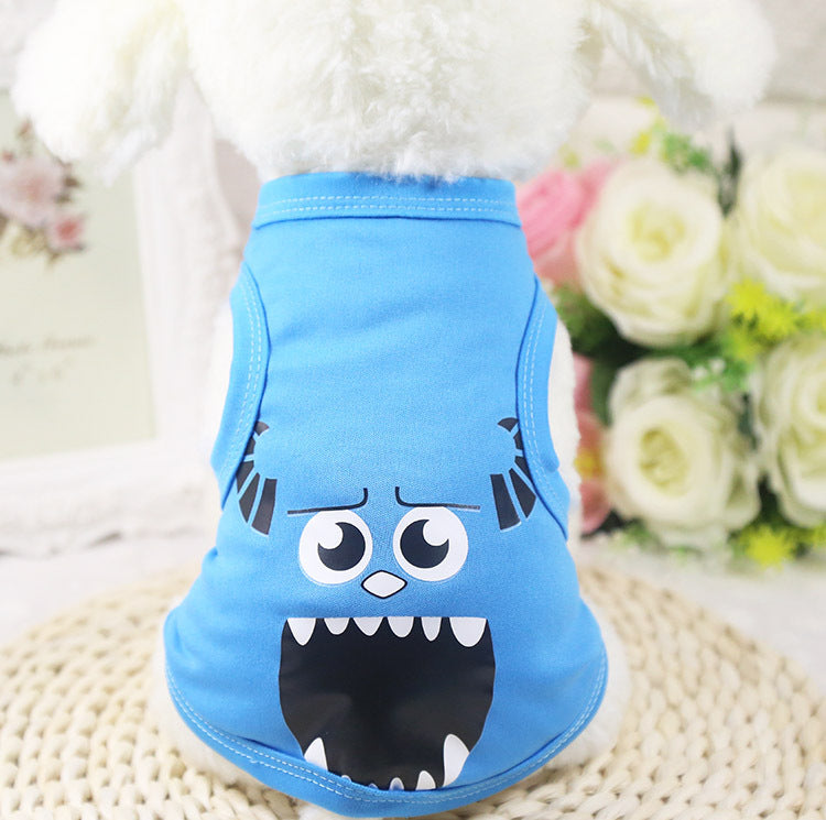 KFX-0130493 Summer Cotton Pet Vest for Small Puppies - Breathable and Comfortable Apparel
